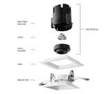 Visual Comfort Architectural Entra CL 3" Square Flanged LED Downlight