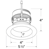 Elco 4" Round Reflector Insert w/ 5-CCT Switch & 3-Lumen Switch