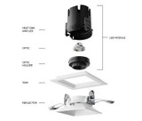 Visual Comfort Architectural Entra CL 3" Square Remodel Flanged Light
