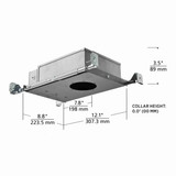 Visual Comfort Architectural Entra CL 3" Round Flanged Housing