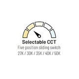 Nora 6" Sloped Ceiling LED Baffle Retrofit with Selectable CCT