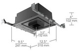 Visual Comfort Architectural Element 3" LED Fixed Square Housing