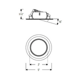 Nora 4" AC Onyx Round Adjustable LED Retrofit