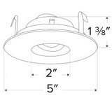 Elco Koto 4" Round Adjustable Pinhole with Frosted Lens