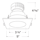 Elco Canless Koto 4" Pex Square Deep Reflector Trim