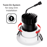 Elco Canless Koto 4" Pex Square Deep Reflector Trim