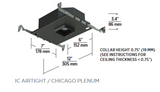 Visual Comfort Architectural Element 3" LED Low-Profile Fixed Square Housing