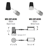 Nora Canless 2" M2 Trimless LED Downlight