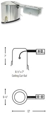 Nora 6" Sloped LED Dedicated IC Air-Tight Remodel Housing