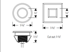 Nora 1" M1 12V LED Recessed Downlight, 100 lumens