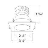 Elco Canless Koto Pex™ 2" Square Deep Reflector