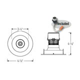 Nora NPR-4RNDC 4" Pearl LED Round Retrofit Reflector