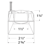 Elco Koto Pex™ 3" Square Trimless Smooth Reflector Trim