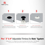 Elco Koto Pex™ 4" Round Trimless Smooth Reflector Trim