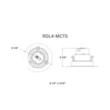 Westgate RDL Series LED Multi-CCT Recessed Light with Smooth Trim