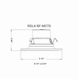 Westgate  RDL Series LED Multi-CCT Recessed Light with Baffle Trim