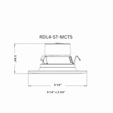 Westgate RDL Series LED Multi-CCT Recessed Light with Smooth Trim in Multiple Finishes
