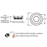 Nora 5" Cobalt Click LED Round Baffle Retrofit