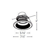 Nora 6" Cobalt Click LED Retrofit, Round Baffle, 750lm or 1000lm