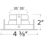 Elco Koto Pex™ 3" Square Adjustable Baffle