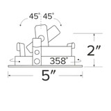 Elco Koto Pex™ 4" Square Adjustable Slot Rotatable Aperture Trim
