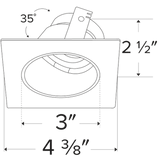 Elco Koto Pex™ 3" Square Adjustable Reflector Wall Wash