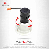 Elco Koto Pex™ 3" Square Adjustable Pinhole