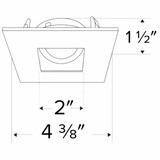Elco Koto Pex™ 3" Square Adjustable Pinhole