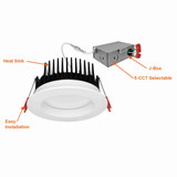 Envision 4" LED Round Frosted Downlight