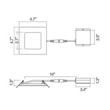 Envision 4" LED Square Downlight with Changeable Options