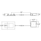 Envision 6" Square Slim Downlight Fire Rated