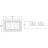 Envision Trimless 4" Square Double Headed Adjustable Gimbal Downlight