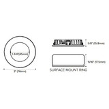 American Lighting Omni Slim 3 CCT Single Puck Light w/ Black & White Trims