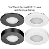 American Lighting Omni Slim 3 CCT Single Puck Light w/ Black & White Trims
