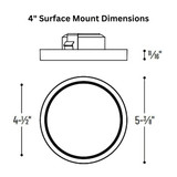 Nora Round LED Regressed Edge-Lit Surface Mount w/ Adjustable-CCT