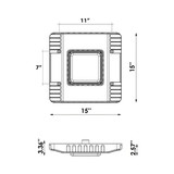 Envision 2-CCT Large LED Square Canopy Light