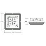 Envision LED Square Field-Adjustable Canopy Light