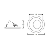 Nora 3" Apollo Round Flanged Wall Wash Trim