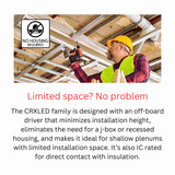 RAB Canless CRX Field-Adjustable Downlight w/ High-Output