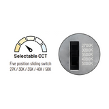 Nora Lighting 4" & 6" Fire Rated Can-less Baffled LED Downlight w/ Selectable CCT