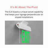 RAB Universal Mount Edge-Lit Exit Sign w/ Selectable Red/Green Lettering