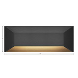 Hinkley 12V LED Composite Optic Vinyl Alloy Large Rectangular Deck Sconce