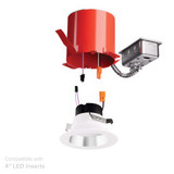 Elco 4" Remodel Designed 120/277V  IC Airtight Housing For 2 Hour Fire Rated Ceilings