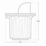 Westgate 12V LED 6.375" Height Solid Brass Glass Housing Well Light