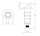 WAC 1" LED Edge Shield Recessed Round Shroud Inground Landscape Light