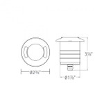 WAC 2" LED Twin Glow Round Bi-Directional Landscape Light