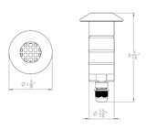 WAC 1" LED Edge Louver Recessed Round Inground Landscape Light