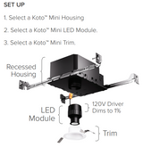 Elco 1" Koto Mini IC Airtight New Construction Housing