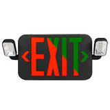 Envision 120V/277V LED Dual Vision Red & Green Combo Exit Sign Emergency Light