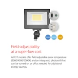 RAB X17 2-Way Field-Adjustable Ultra-Economy Floodlight